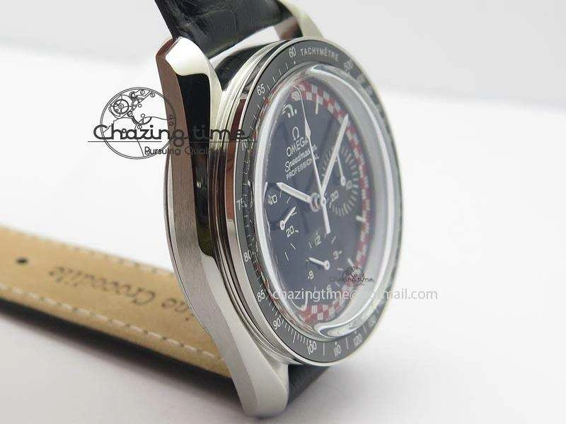 Speedmaster SS 2013 Pro Racing On Black Leather Strap Manual Winding Chrono Movement