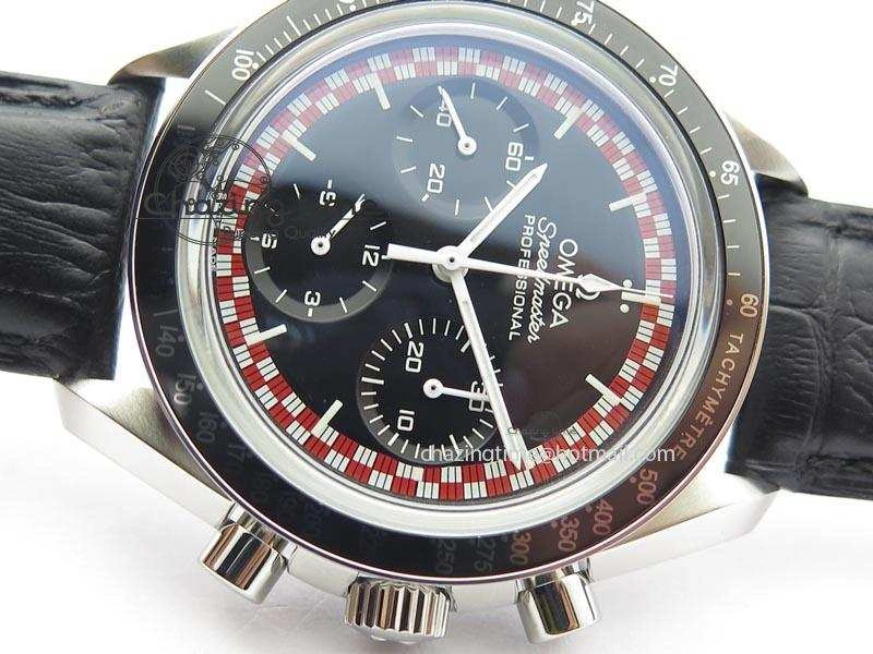 Speedmaster SS 2013 Pro Racing On Black Leather Strap Manual Winding Chrono Movement