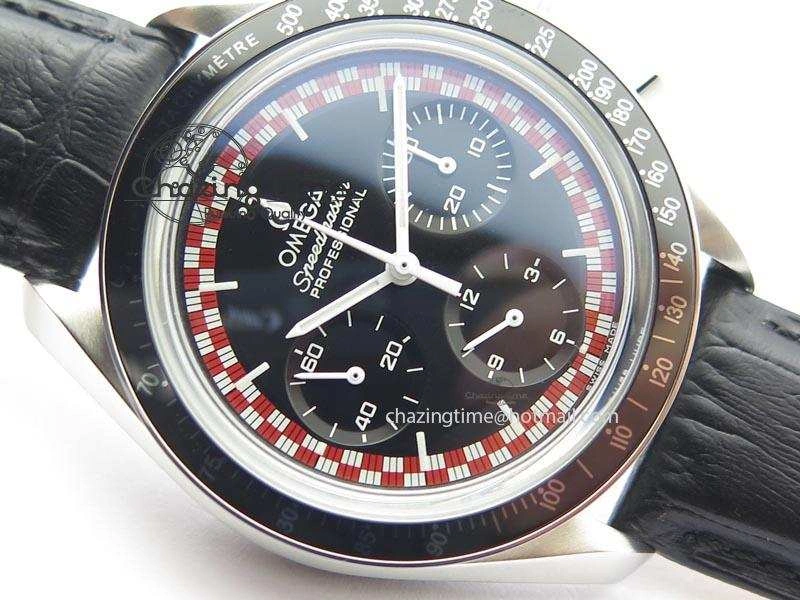 Speedmaster SS 2013 Pro Racing On Black Leather Strap Manual Winding Chrono Movement