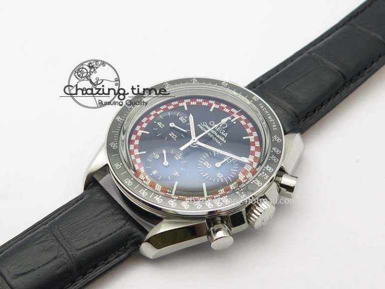Speedmaster SS 2013 Pro Racing On Black Leather Strap Manual Winding Chrono Movement
