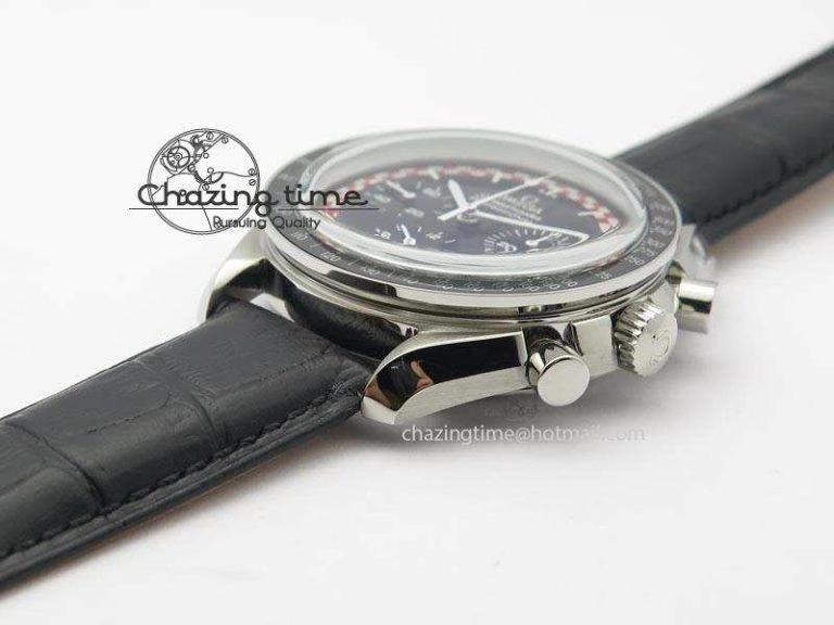 Speedmaster SS 2013 Pro Racing On Black Leather Strap Manual Winding Chrono Movement