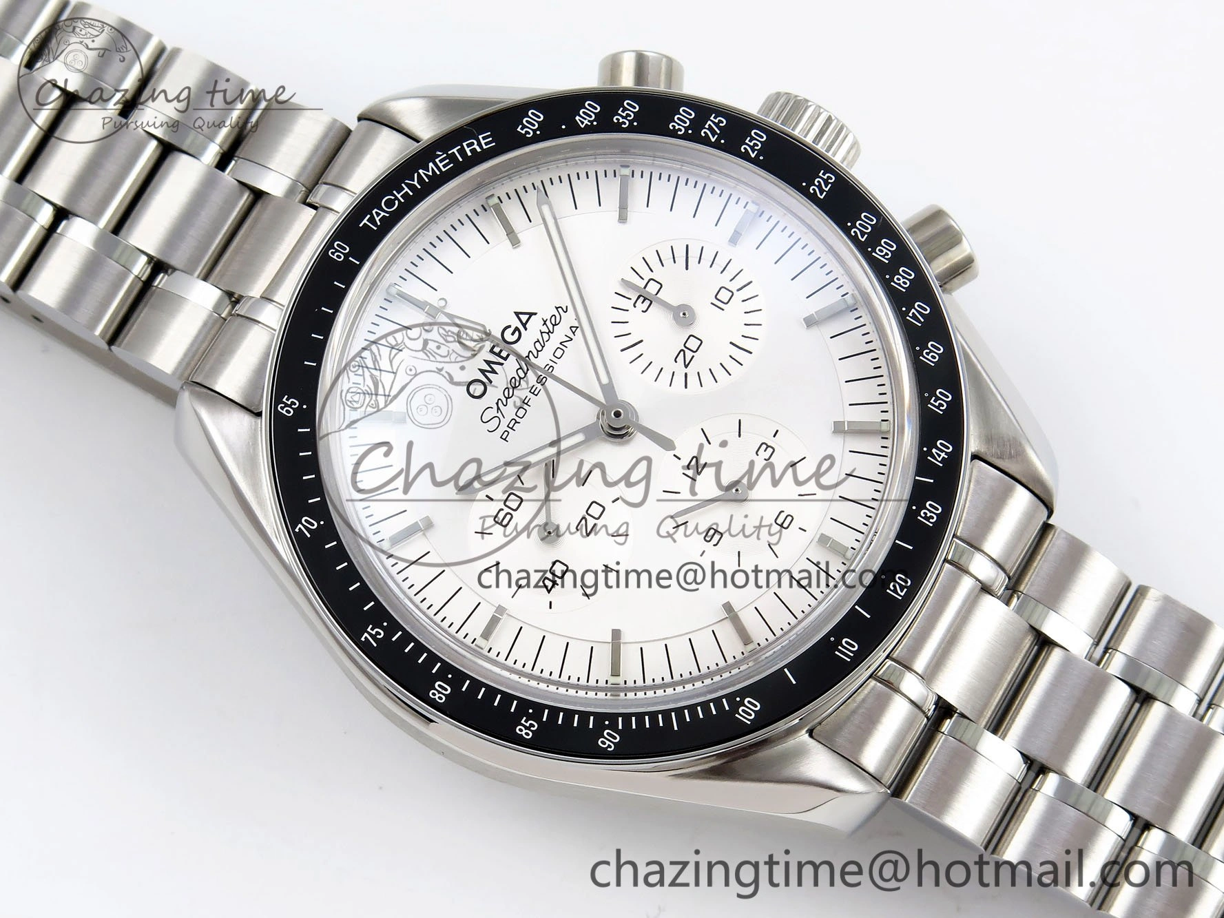 Speedmaster SS RMF Best Edition White Dial on SS Bracelet Lemania HW