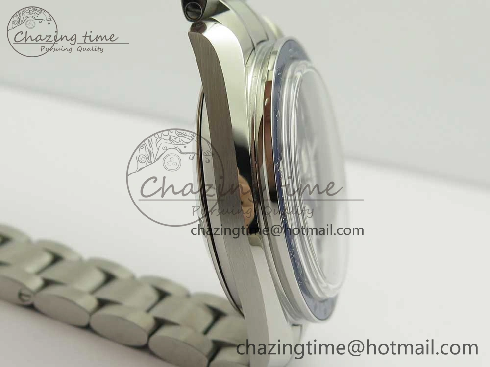 Speedmaster SS Sapphire Crystal Panda Blue White Dial on SS Bracelet Manual Winding Chrono Movement