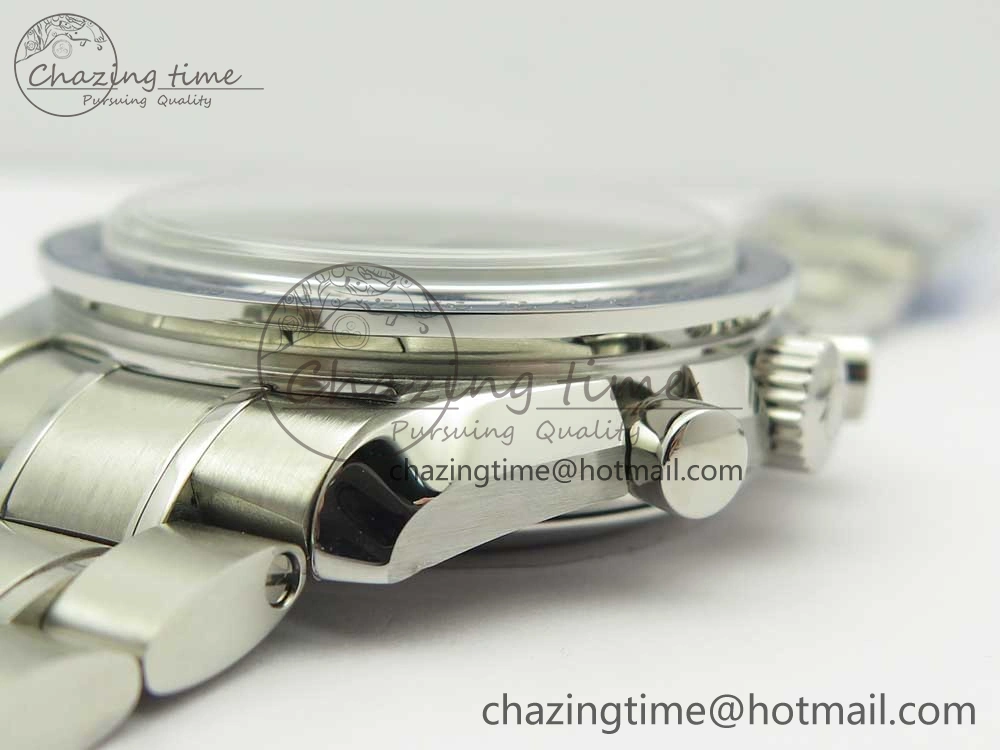 Speedmaster SS Sapphire Crystal Panda Blue White Dial on SS Bracelet Manual Winding Chrono Movement
