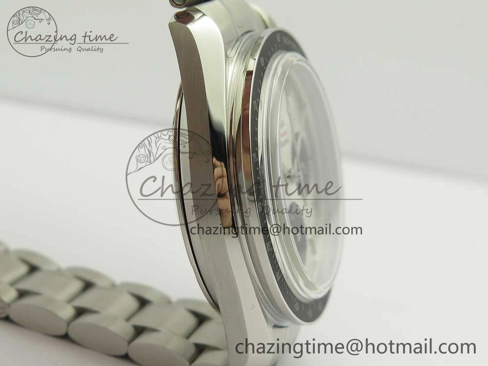 Speedmaster SS Sapphire Crystal Panda White Black Dial on SS Bracelet Manual Winding Chrono Movement