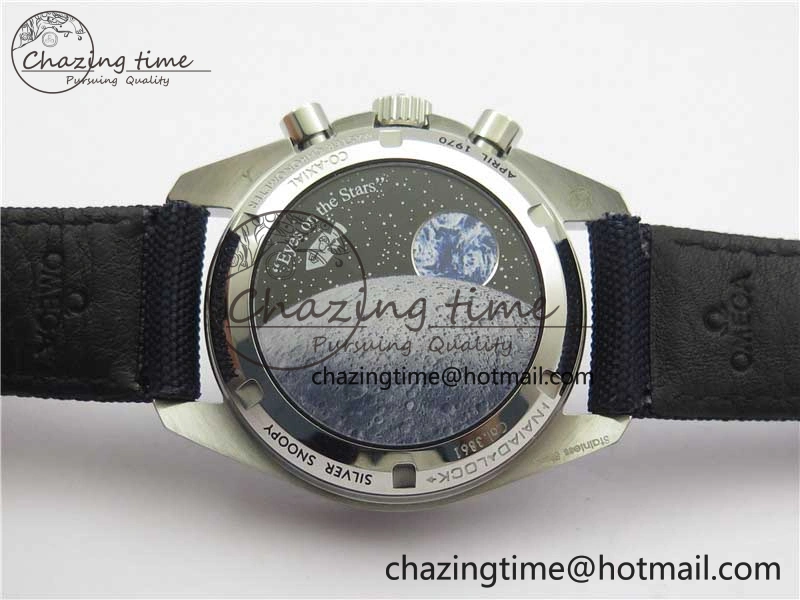 Speedmaster SS Snoopy Apollo OMF Best Edition White Dial on Nylon Strap Venus75