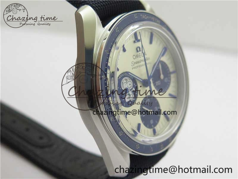 Speedmaster SS Snoopy Apollo OMF Best Edition White Dial on Nylon Strap Venus75