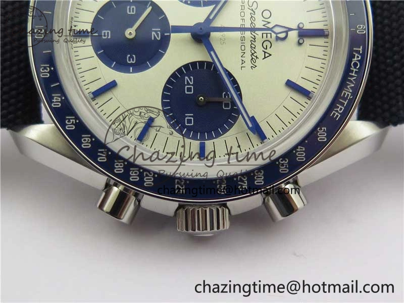 Speedmaster SS Snoopy Apollo OMF Best Edition White Dial on Nylon Strap Venus75