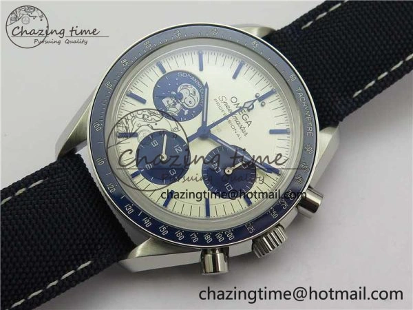 Speedmaster SS Snoopy Apollo OMF Best Edition White Dial on Nylon Strap Venus75