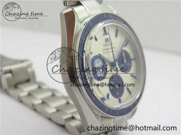 Speedmaster SS Snoopy Apollo OMF Best Edition White Dial on SS Bracelet Venus75