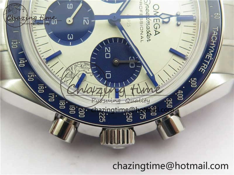Speedmaster SS Snoopy Apollo OMF Best Edition White Dial on SS Bracelet Venus75