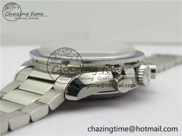 Speedmaster SS Snoopy Apollo OMF Best Edition White Dial on SS Flat link Bracelet Venus75