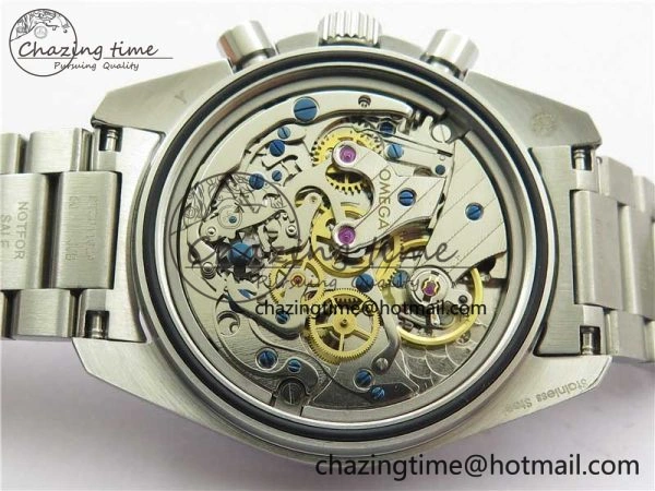 Speedmaster SS Snoopy Apollo OMF Best Edition White Dial on SS Flat link Bracelet Venus75