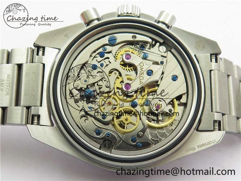Speedmaster SS Snoopy Apollo OMF Best Edition White Dial on SS Flat link Bracelet Venus75