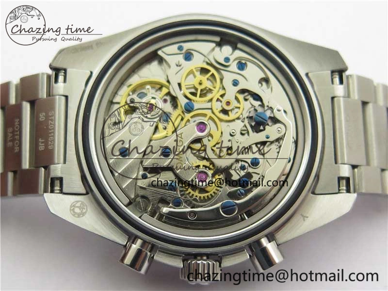 Speedmaster SS Snoopy Apollo OMF Best Edition White Dial on SS Flat link Bracelet Venus75