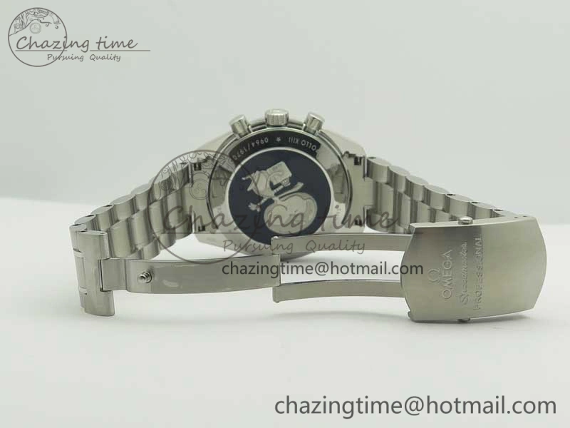Speedmaster SS Snoopy OMF Best Edition White Dial on SS Bracelet Manual Winding Chrono Movement