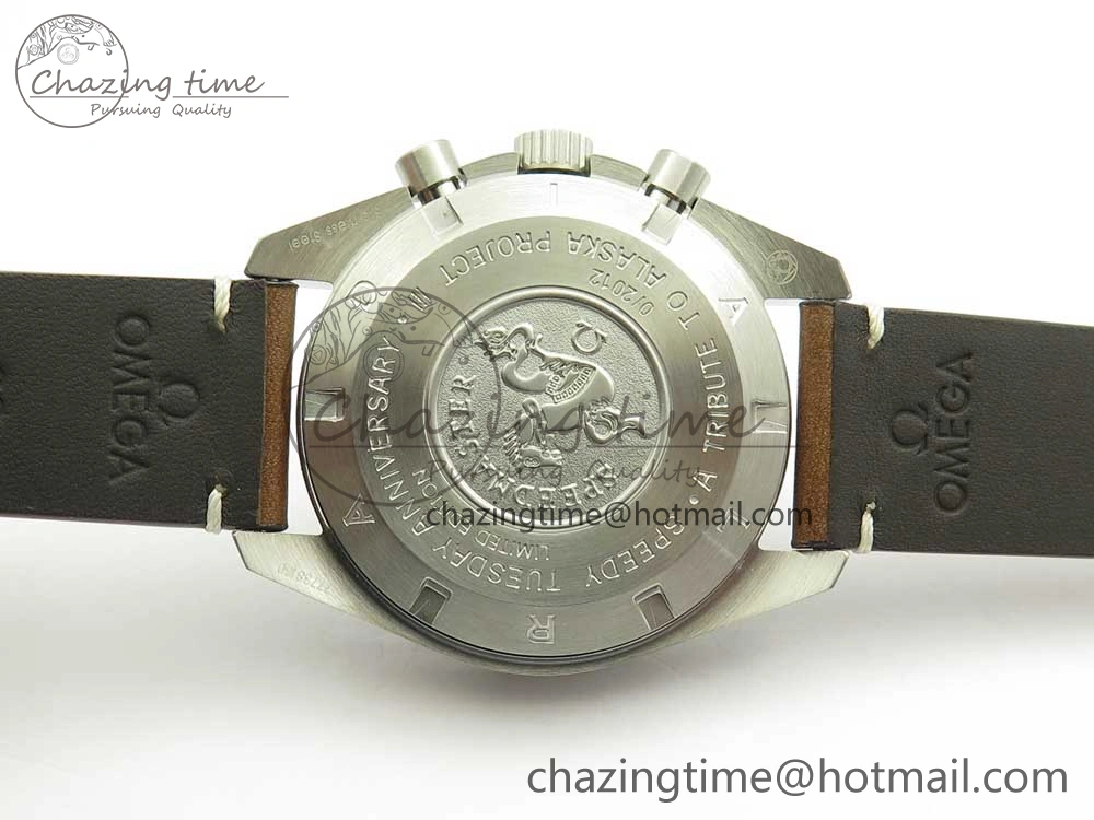 Speedmaster SS “Speedy Tuesday” OMF Best Edition Black Dial on Brown Leather Strap Manual Winding Chrono Movement