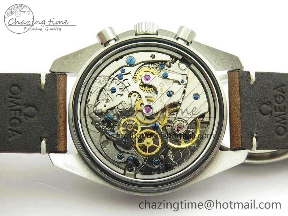 Speedmaster SS “Speedy Tuesday” OMF Best Edition Black Dial on Brown Leather Strap Manual Winding Chrono Movement