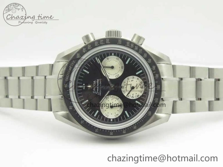 Speedmaster SS “Speedy Tuesday” OMF Best Edition Black Dial on SS Bracelet Manual Winding Chrono Movement