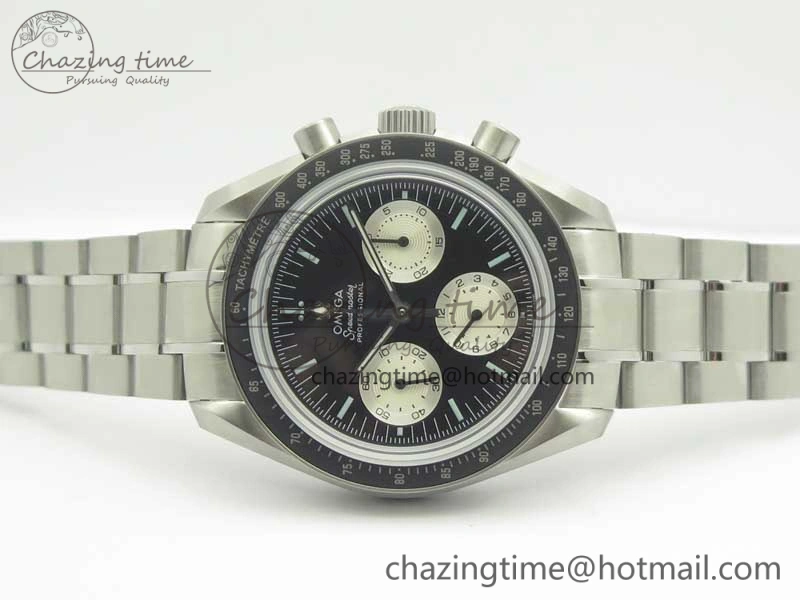 Speedmaster SS “Speedy Tuesday” OMF Best Edition Black Dial on SS Bracelet Manual Winding Chrono Movement
