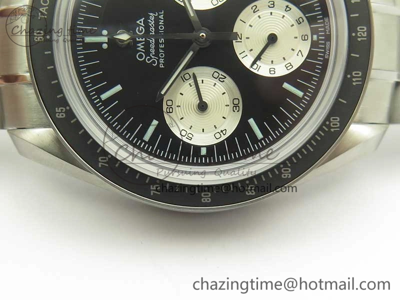 Speedmaster SS “Speedy Tuesday” OMF Best Edition Black Dial on SS Bracelet Manual Winding Chrono Movement