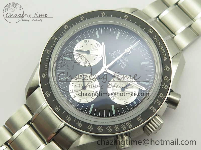 Speedmaster SS “Speedy Tuesday” OMF Best Edition Black Dial on SS Bracelet Manual Winding Chrono Movement
