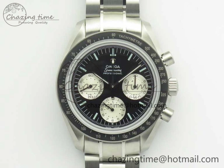 Speedmaster SS “Speedy Tuesday” OMF Best Edition Black Dial on SS Bracelet Manual Winding Chrono Movement