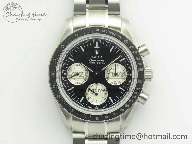 Speedmaster SS “Speedy Tuesday” OMF Best Edition Black Dial on SS Bracelet Manual Winding Chrono Movement