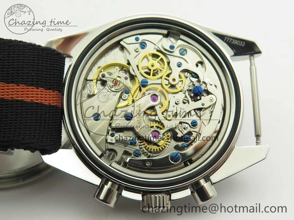 Speedmaster Speedy Tuesday 2 ‘Ultraman’ OMF Best Edition on Nato Strap Manual Winding Chrono Movement
