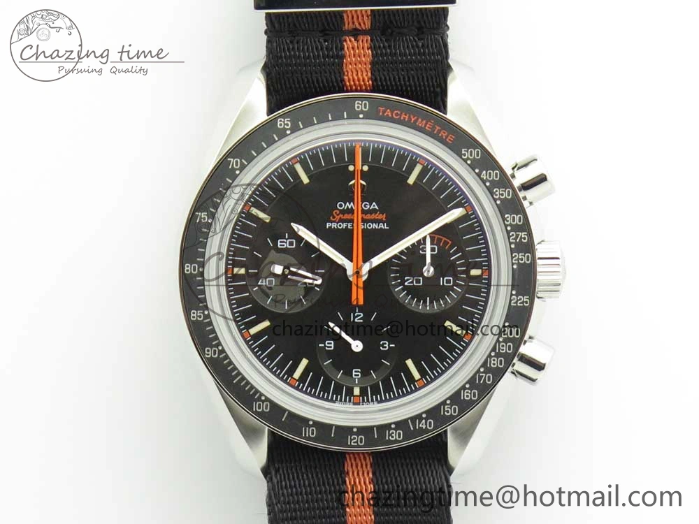Speedmaster Speedy Tuesday 2 ‘Ultraman’ OMF Best Edition on Nato Strap Manual Winding Chrono Movement