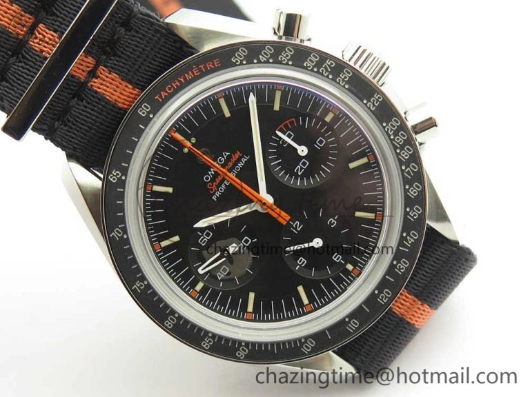 Speedmaster Speedy Tuesday 2 ‘Ultraman’ OMF Best Edition on Nato Strap Manual Winding Chrono Movement