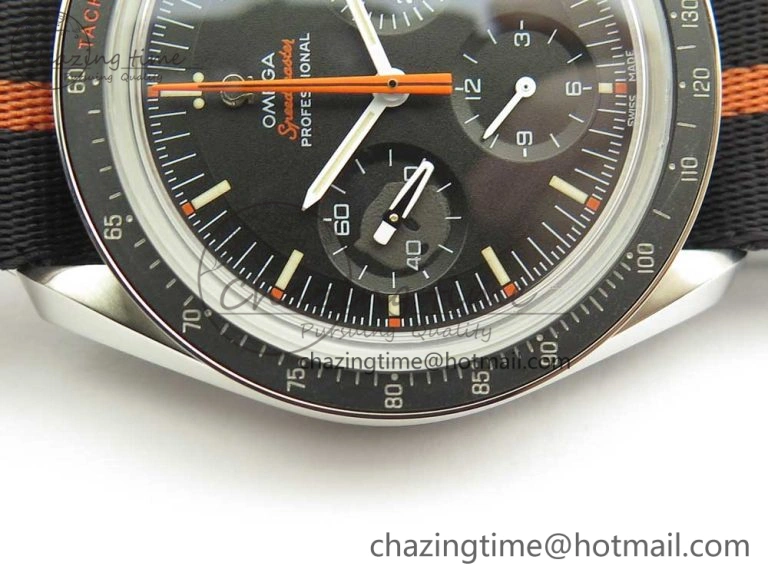 Speedmaster Speedy Tuesday 2 ‘Ultraman’ OMF Best Edition on Nato Strap Manual Winding Chrono Movement