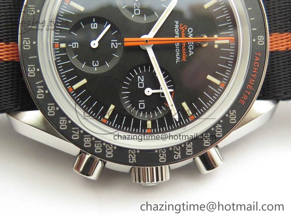 Speedmaster Speedy Tuesday 2 ‘Ultraman’ OMF Best Edition on Nato Strap Manual Winding Chrono Movement