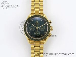 Speedmaster YG RMF Best Edition Green Dial on YG Bracelet Lemania HW