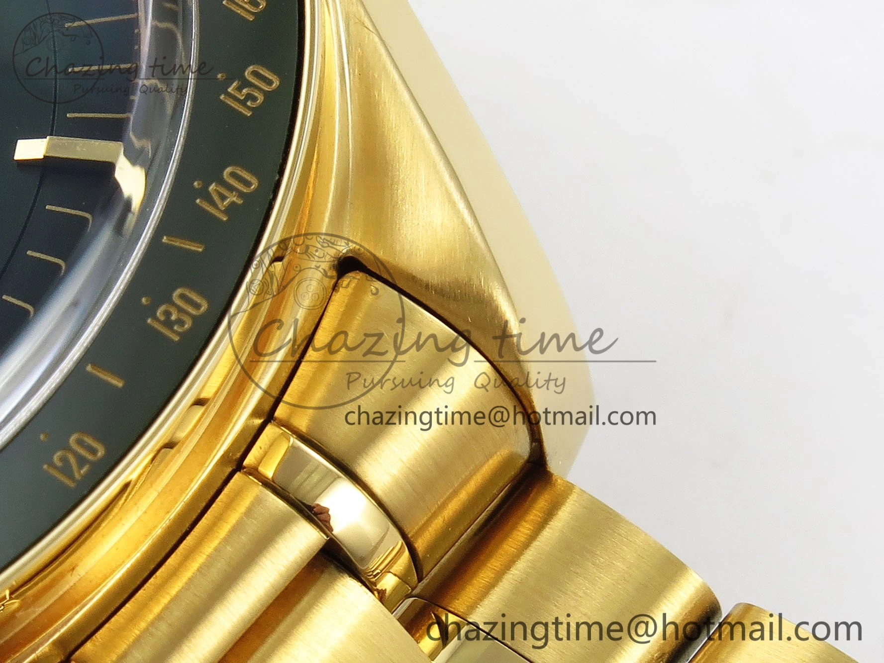 Speedmaster YG RMF Best Edition Green Dial on YG Bracelet Lemania HW
