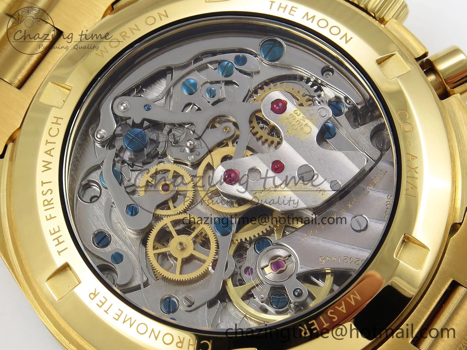 Speedmaster YG RMF Best Edition Green Dial on YG Bracelet Lemania HW