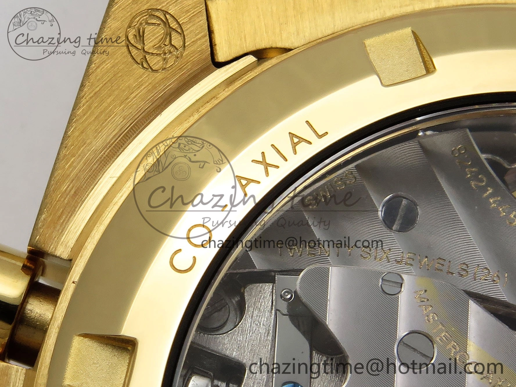Speedmaster YG RMF Best Edition Green Dial on YG Bracelet Lemania HW