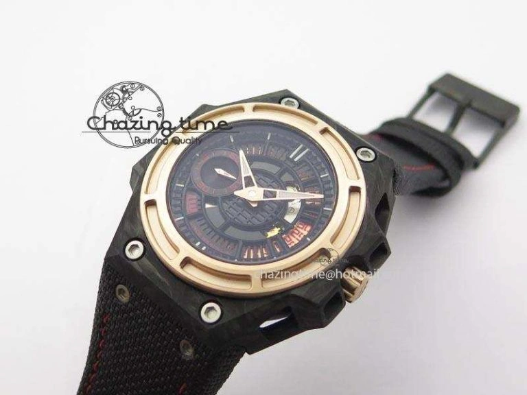 Spidolite II Tech Gold Forge Carbon V6F Best Edition Lite On Black Nylon Strap A23J