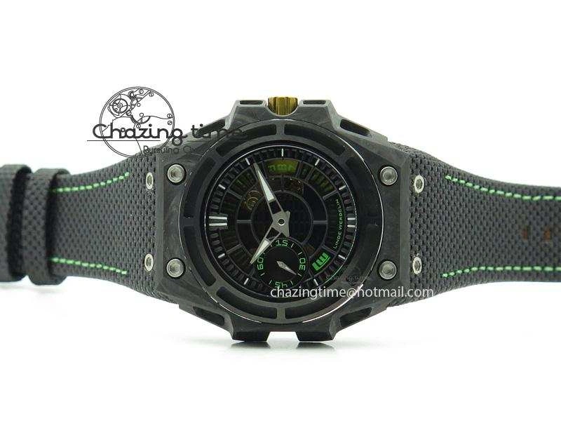 Spidolite II Tech Green Forged Carbon V6F Best Edition On Black Nylon Strap A7750