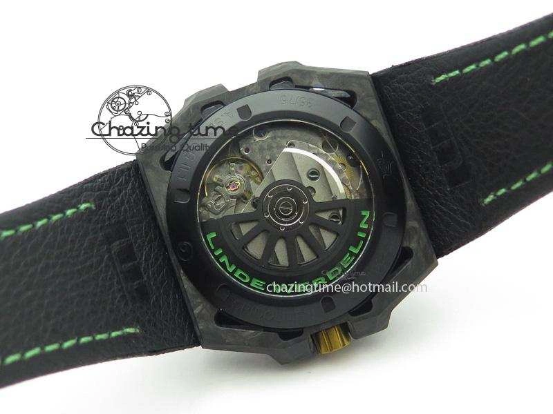 Spidolite II Tech Green Forged Carbon V6F Best Edition On Black Nylon Strap A7750
