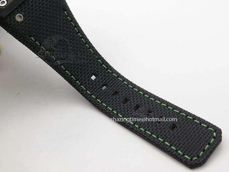 Spidolite II Tech Green Forged Carbon V6F Best Edition On Black Nylon Strap A7750