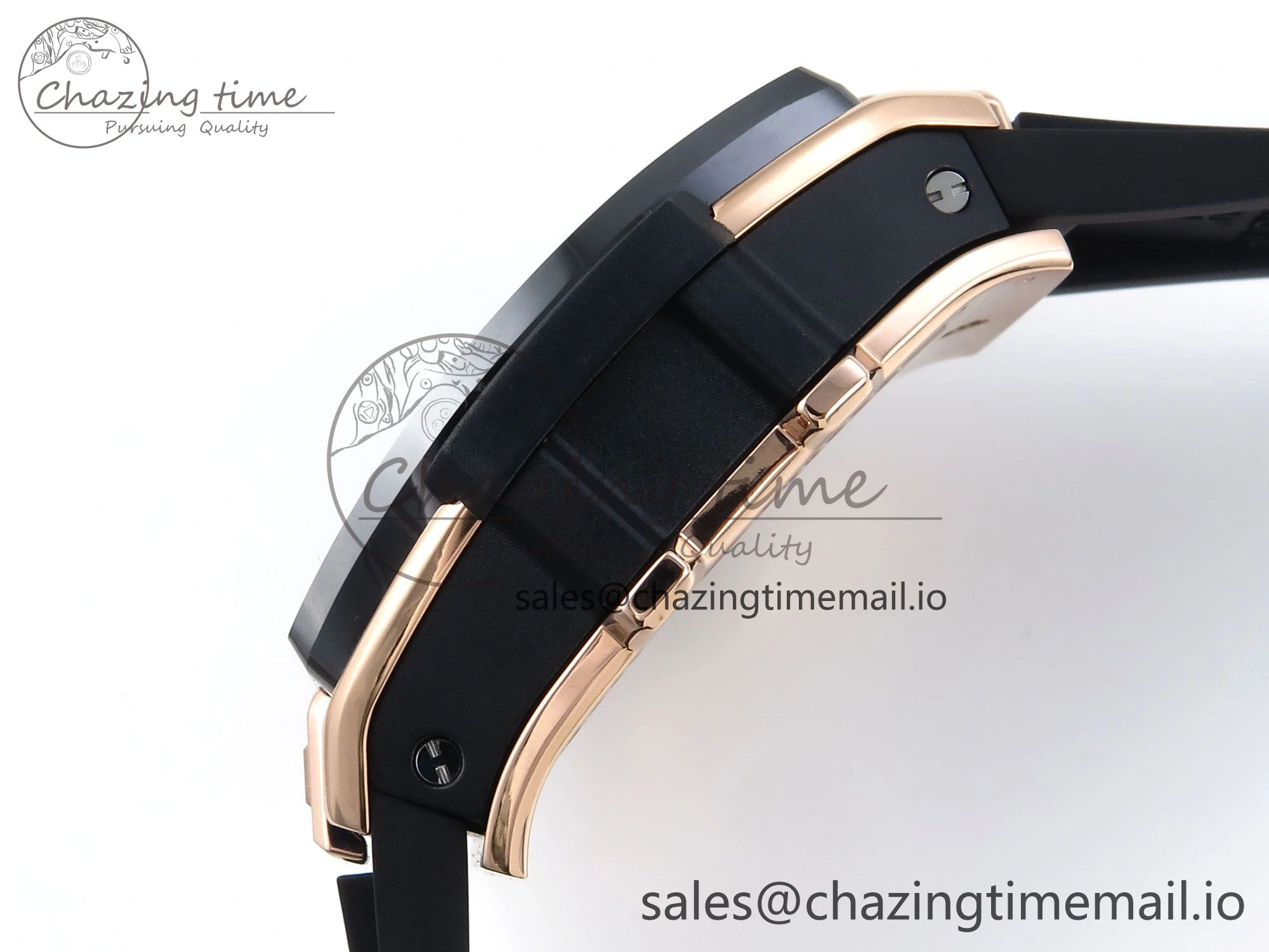 Spirit of Big Bang RG BBF 1:1 Best Edition Black Ceramic Bezel Skeleton Dial on Black Rubber Strap A7750