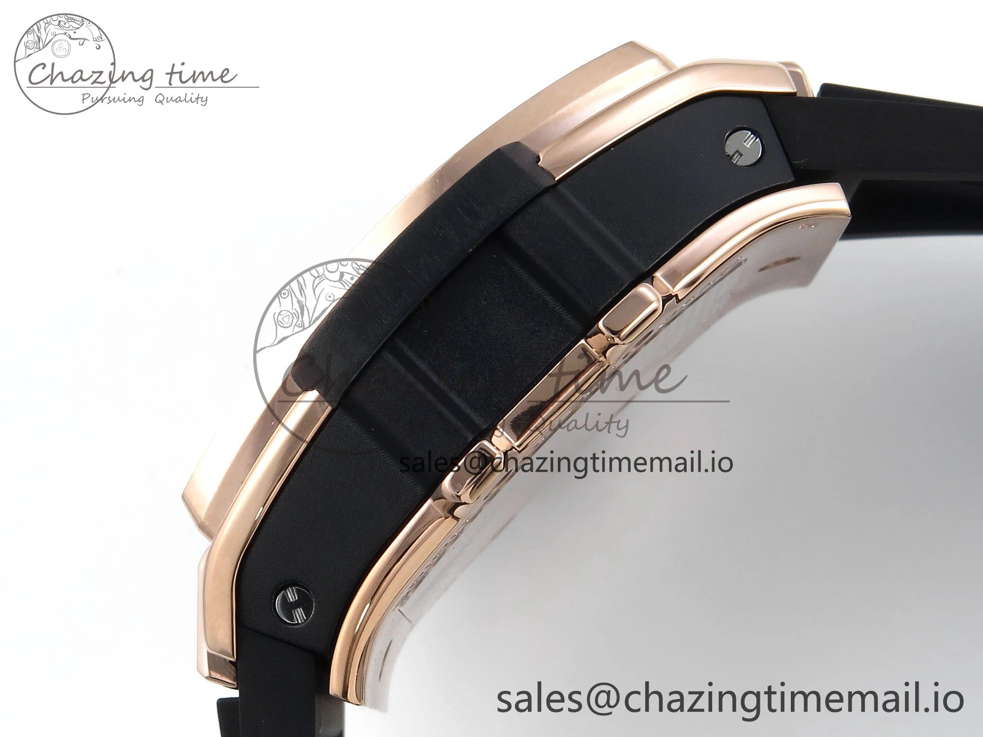 Spirit of Big Bang RG BBF 1:1 Best Edition RG Ceramic Bezel Skeleton Dial on Black Rubber Strap A7750
