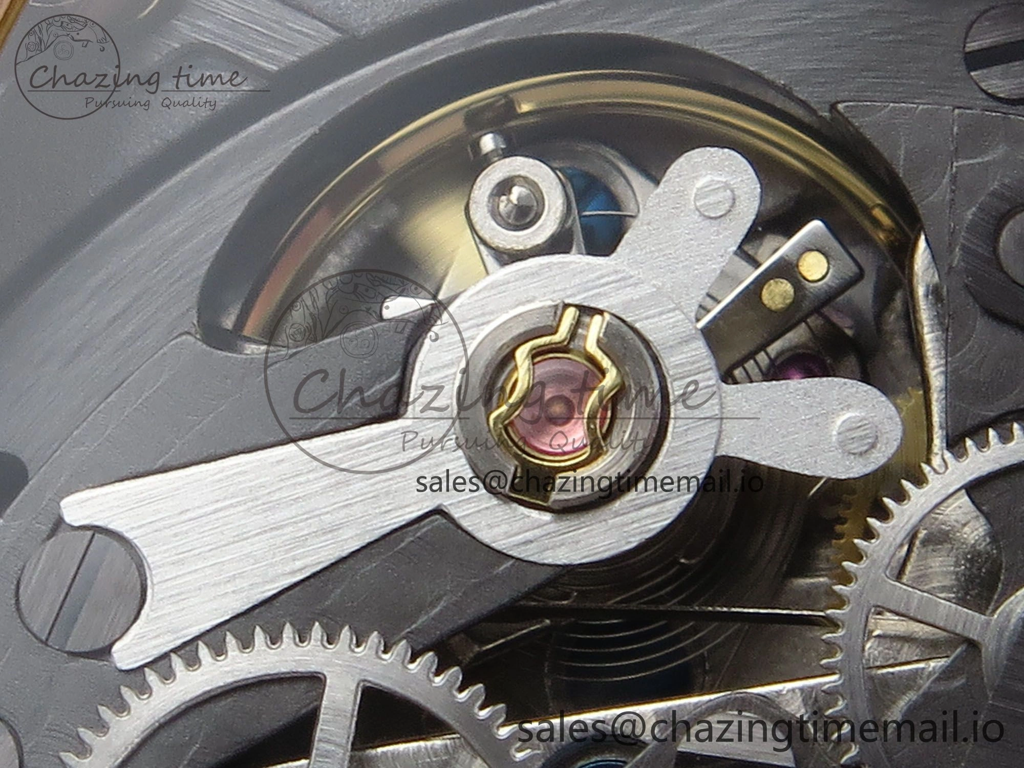 Spirit of Big Bang RG BBF 1:1 Best Edition RG Ceramic Bezel Skeleton Dial on Black Rubber Strap A7750