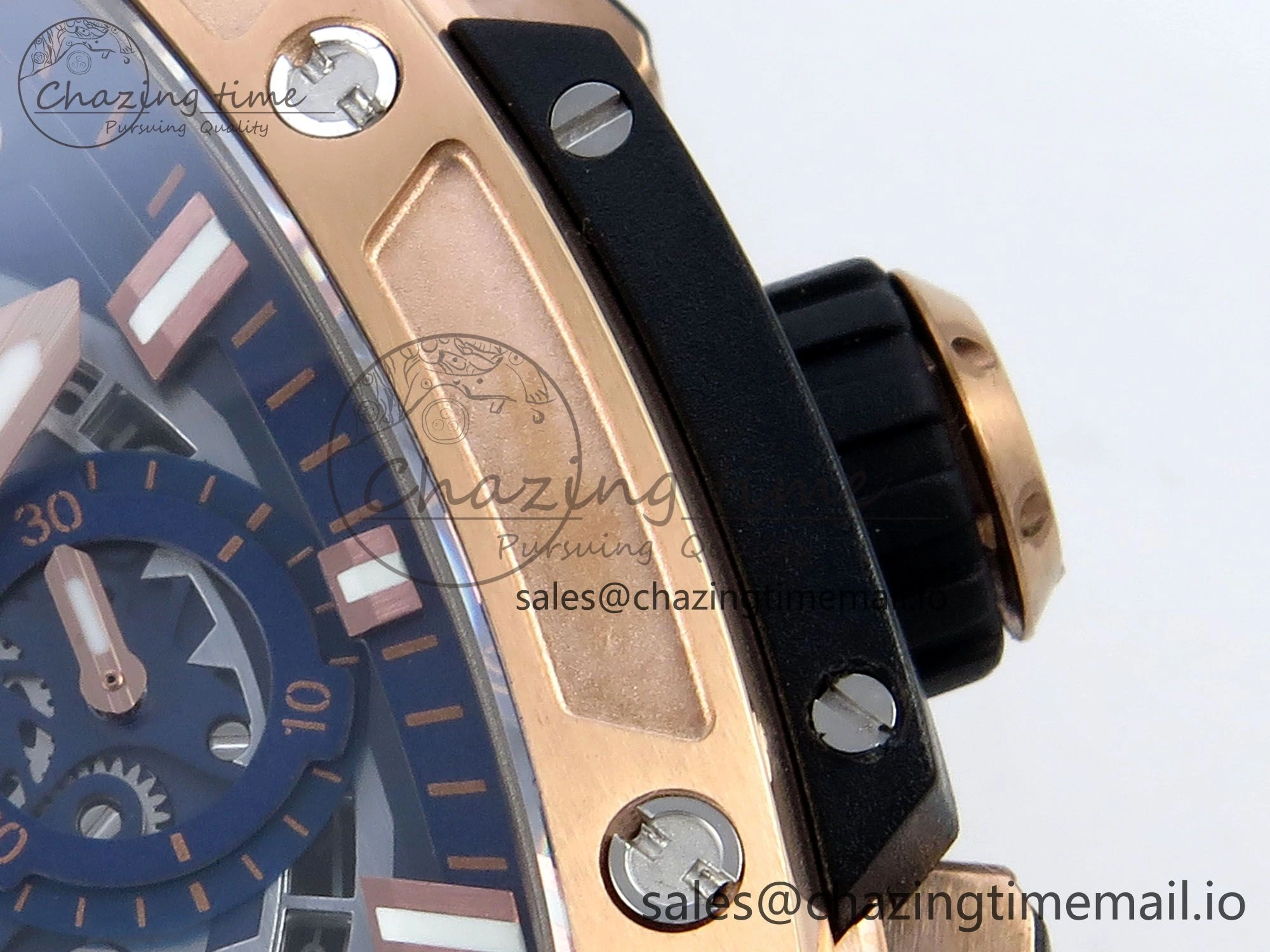 Spirit of Big Bang RG BBF 1:1 Best Edition Skeleton Dial on Blue Rubber Strap A7750