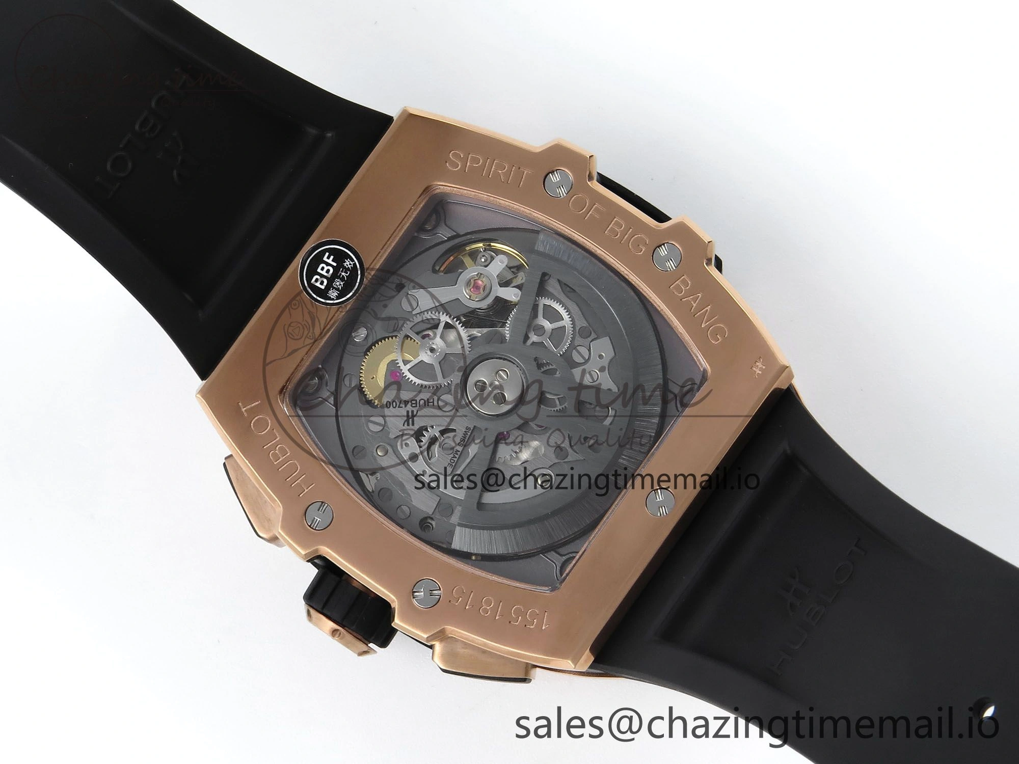 Spirit of Big Bang RG BBF 1:1 Best Edition Skeleton Dial on Blue Rubber Strap A7750