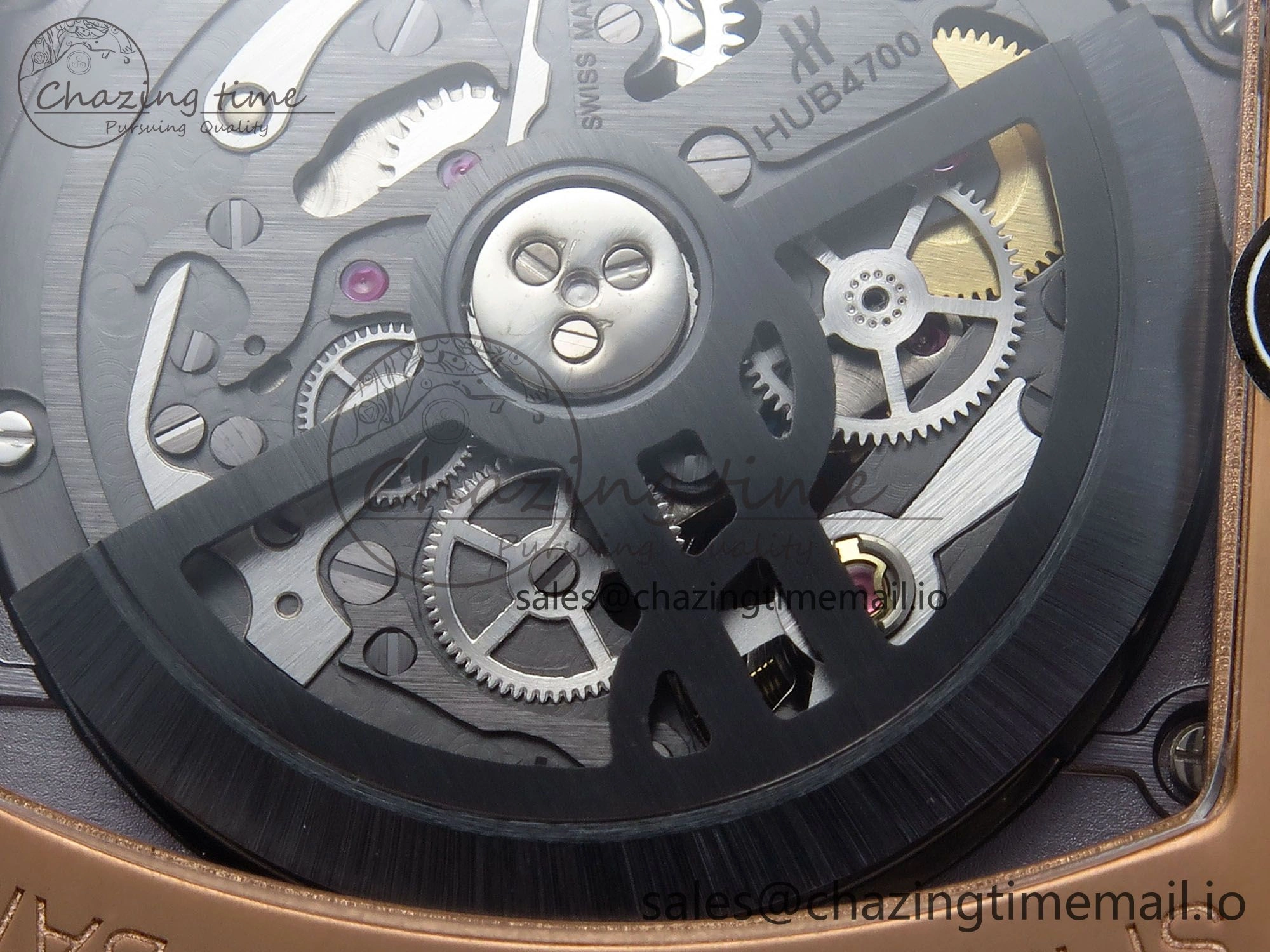 Spirit of Big Bang RG BBF 1:1 Best Edition Skeleton Dial on Blue Rubber Strap A7750
