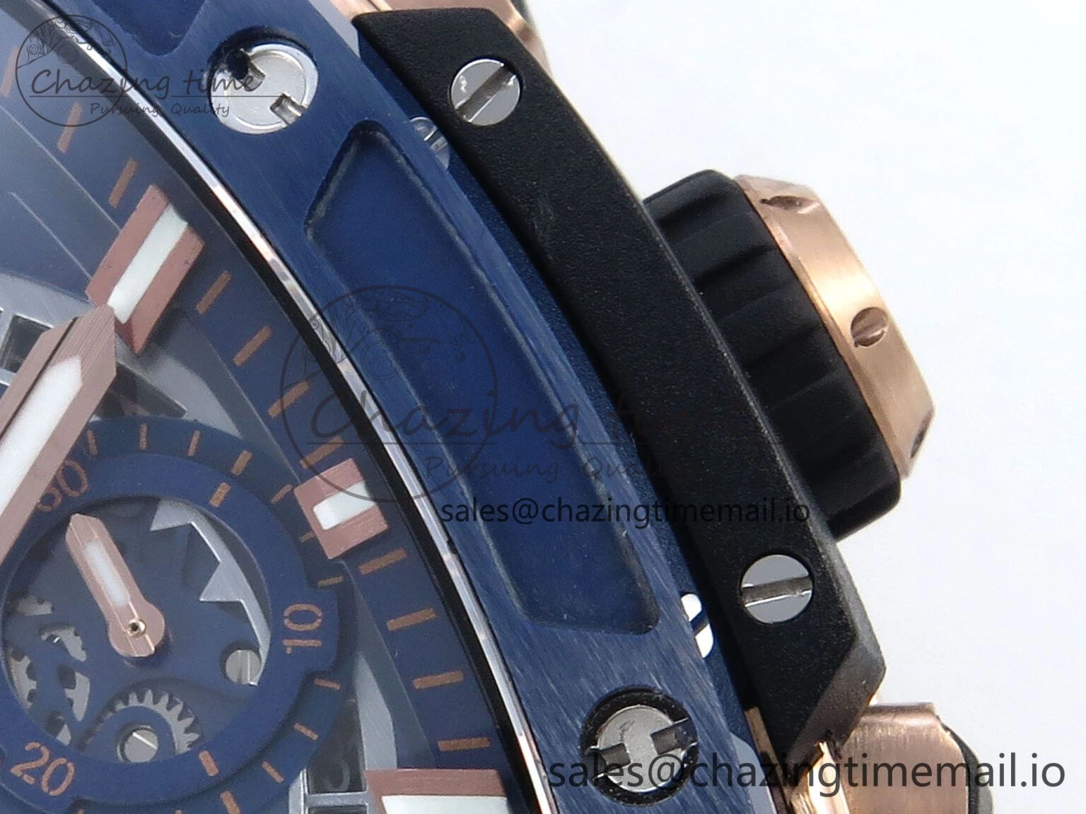 Spirit of Big Bang RG BBF 1:1 Best Edition Skeleton Dial on Blue Rubber Strap A7750