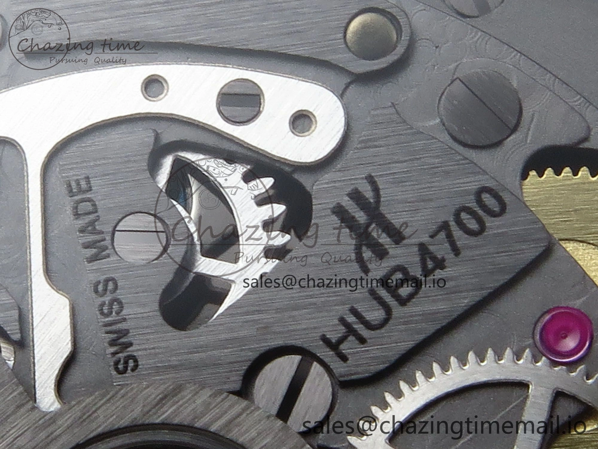 Spirit of Big Bang RG BBF 1:1 Best Edition Skeleton Dial on Blue Rubber Strap A7750