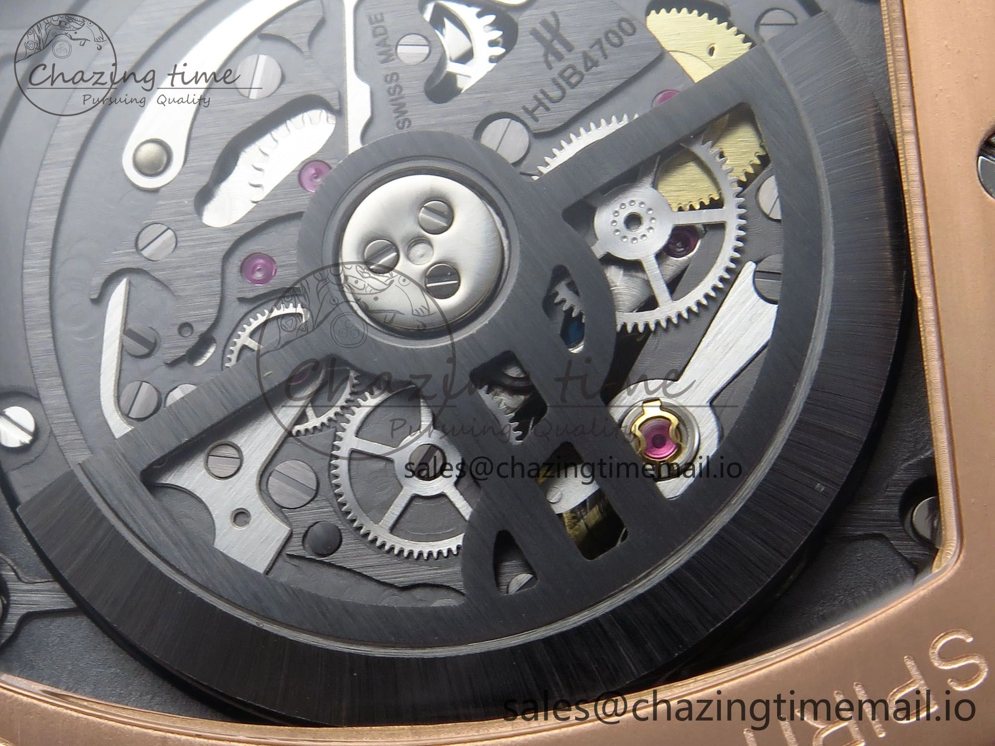 Spirit of Big Bang RG BBF 1:1 Best Edition Skeleton Dial on Blue Rubber Strap A7750